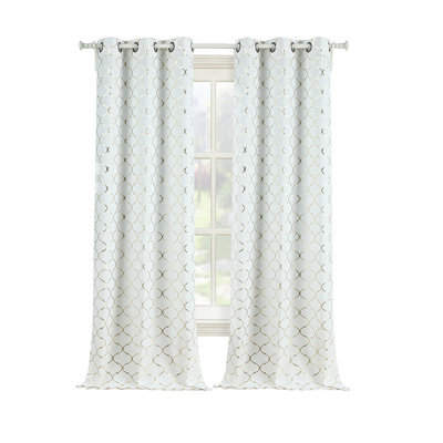 Lettie Cotton Blend Room Darkening Curtain Pair