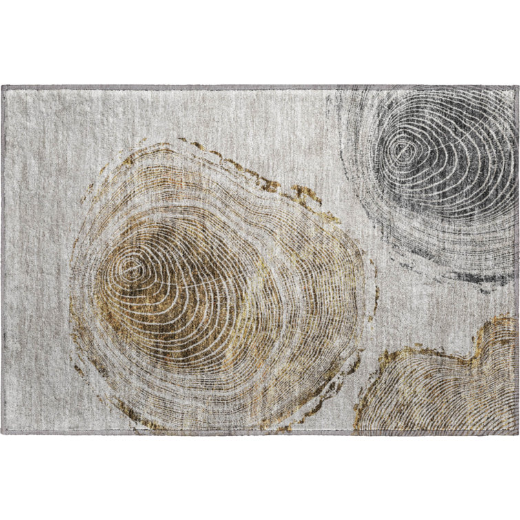 Premium Machine Washable Prisco Taupe Rug
