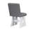 Modern 7-Piece Dining Table Set with 6 Upholstered Dining Chairs, Dark Gray+White-925763423-925763420-925763419