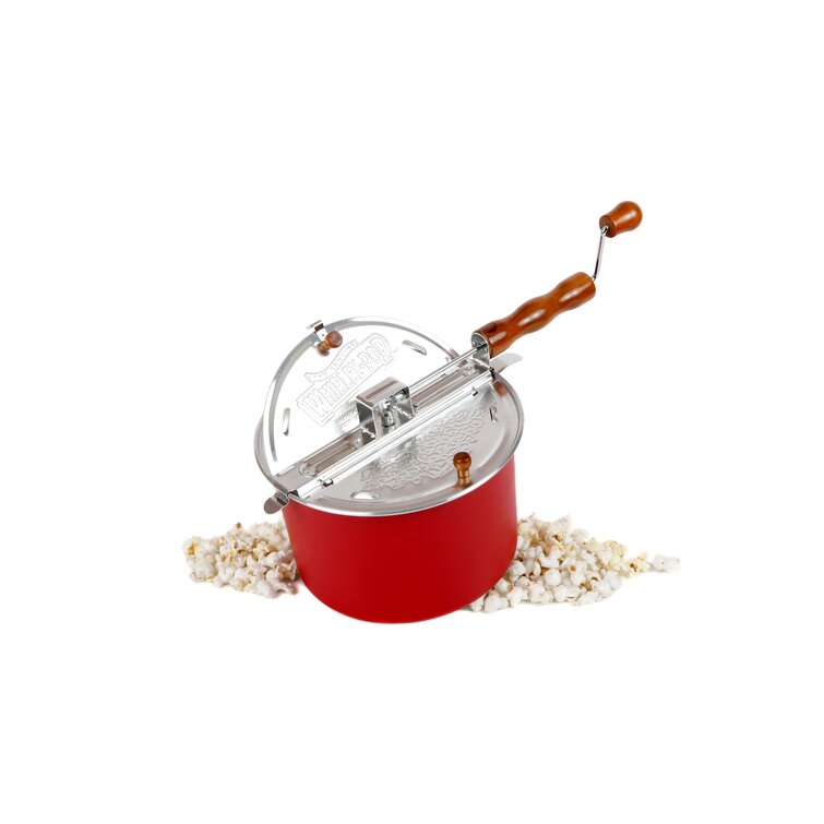 Cook N Home Stovetop Popcorn Popper with Crank, 6-Quart Aluminum Popco