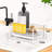 Rust-Resistant Iron Sink Sponge Holder, Rectangular, White, 7.2" X 4.6" X 3", Gloss Finish