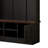 Versatile 3-in-1 Hall Tree with 6 Hooks, Farmhouse Walnut Storage Bench with Adjustable Shelves, 55"W Entryway Coat Rack with Multiple Storage Space for Mudroom, Hallway, Black-129134955