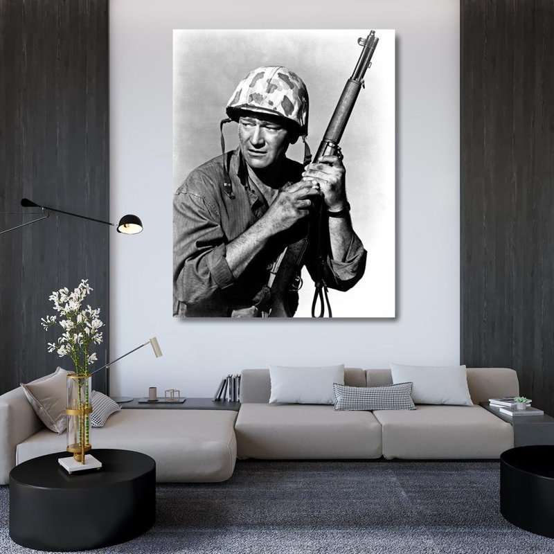 Art tendu sur toile avec la galerie de photos d'archives Art Direct Hollywood: J Wayne (64_490129), H 45 po x l 36 po