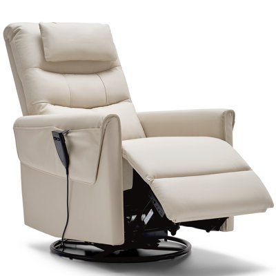 Airsky Genuine Leather Recliner Chair, Italian Water-washing Process,power Recliner Chair Electric Recliner Chairs For Adults, Swivel Rocker Recliner, by Hokku Designs