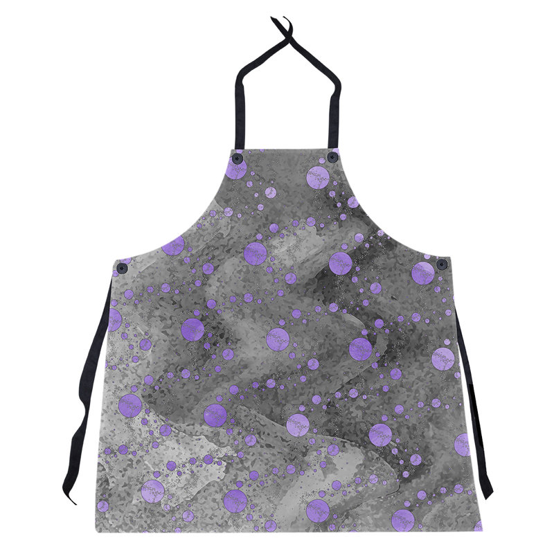 Tablier d’étoiles à la planète, Mauve / Noir