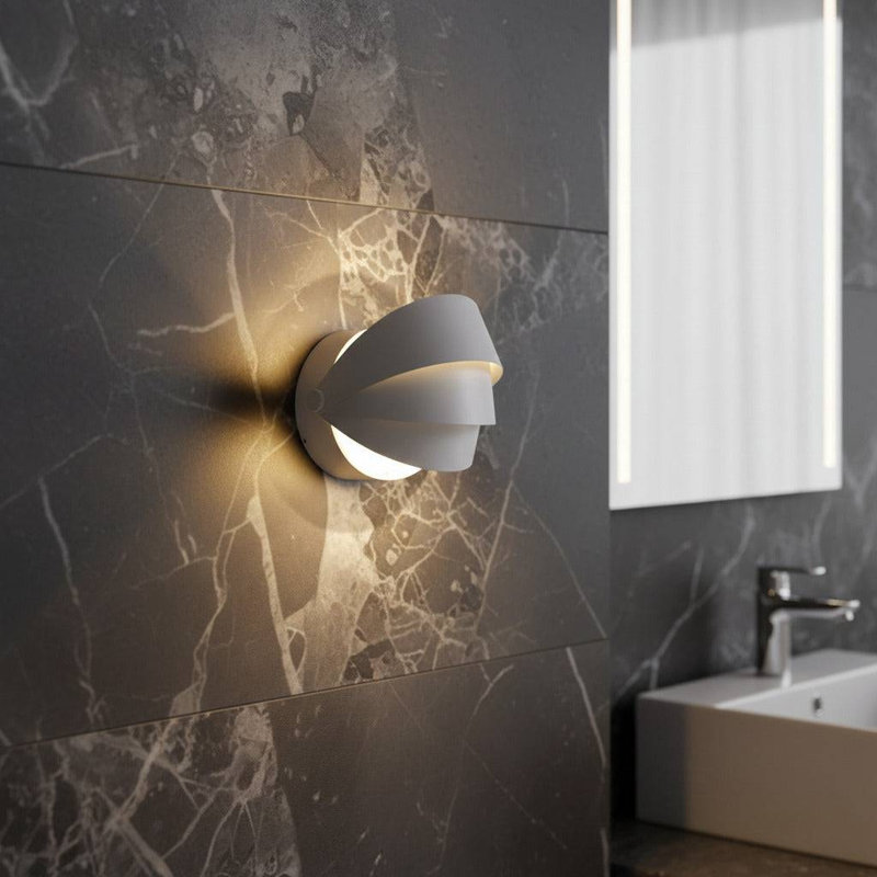 UltraBeam 6 Watt LED Shell Design IP65 White Bathroom Wall Light