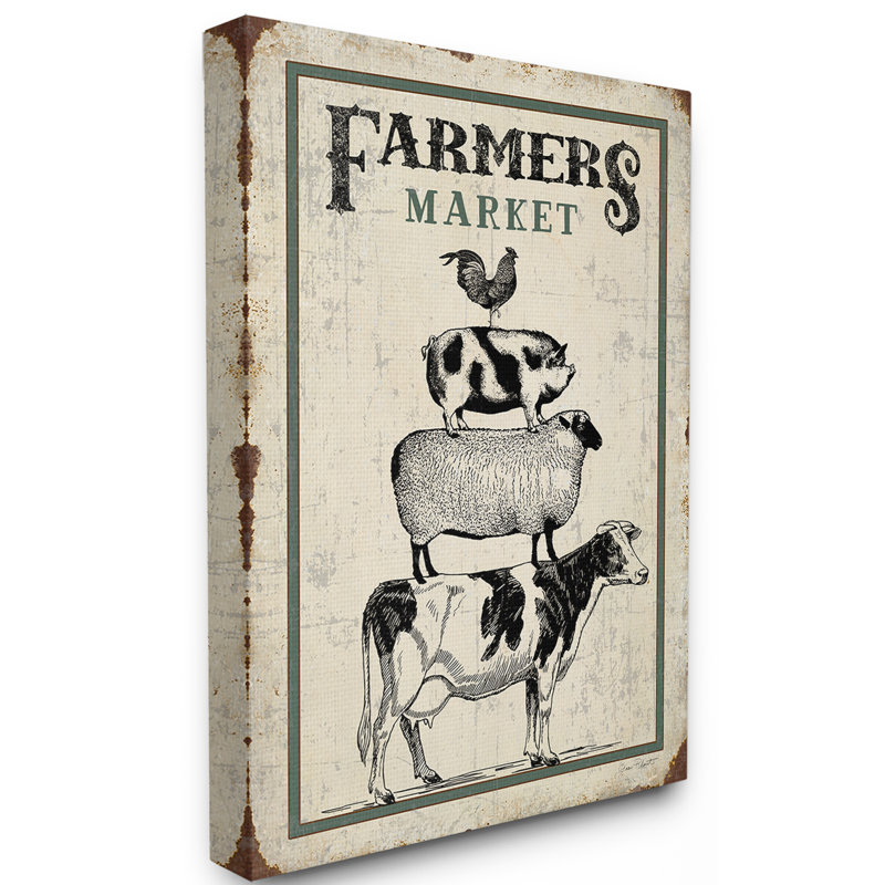 «Farmers Market», reproduction, Toile tendue, H 30 po x l 24 po x P 1,5 po