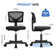 Desk and Chair Set: 48 Inch White Computer Desk & Height Adjustable Black Mesh Chair