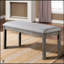 Rustic Style 6-Piece Dining Set With Grey Finish, Spacious Table, 4 Side Chairs, And Bench For Comfortable Seating