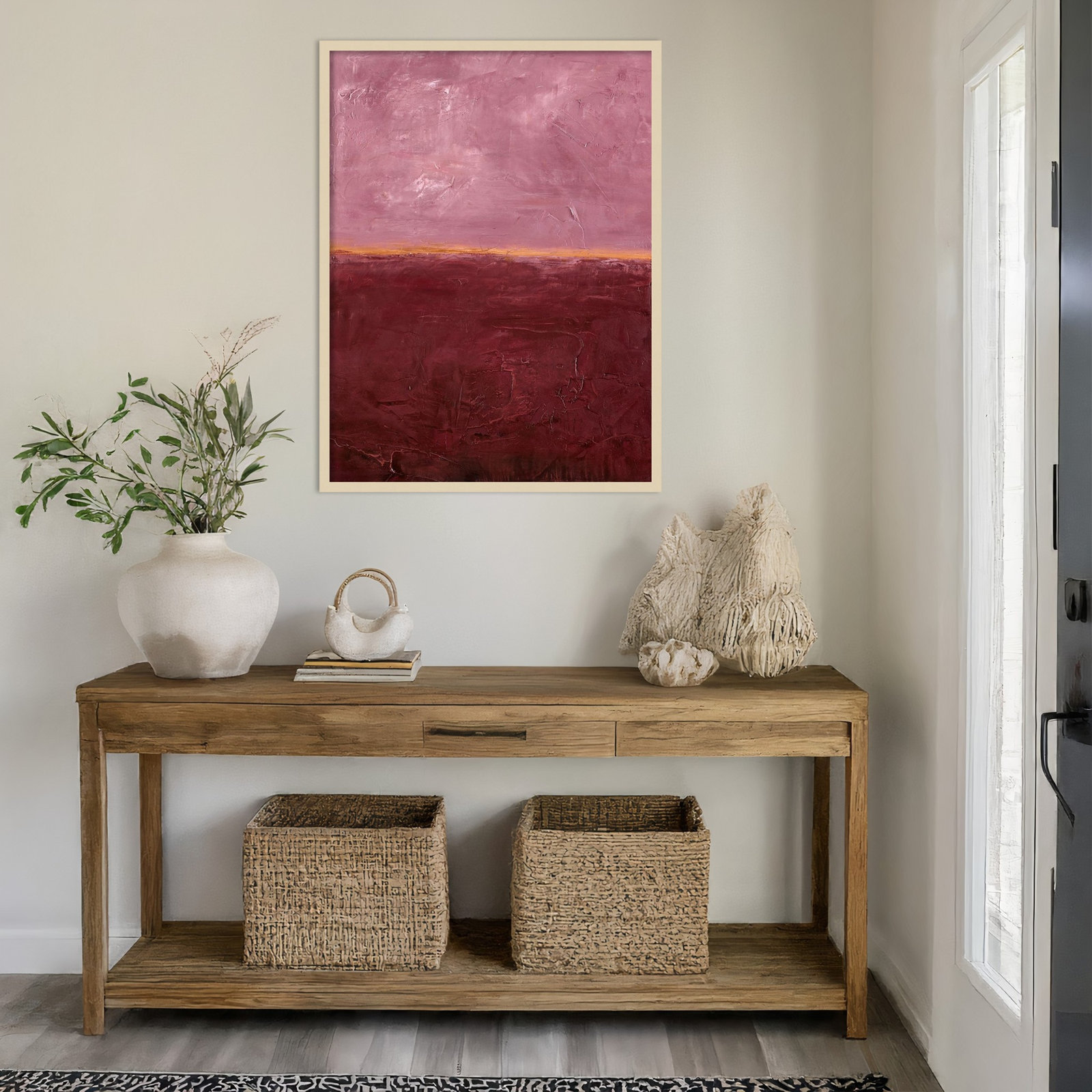 Edge Rose by Design Fabrikken Wood Framed Wall Art Print, 41" H x 31" W, Brown