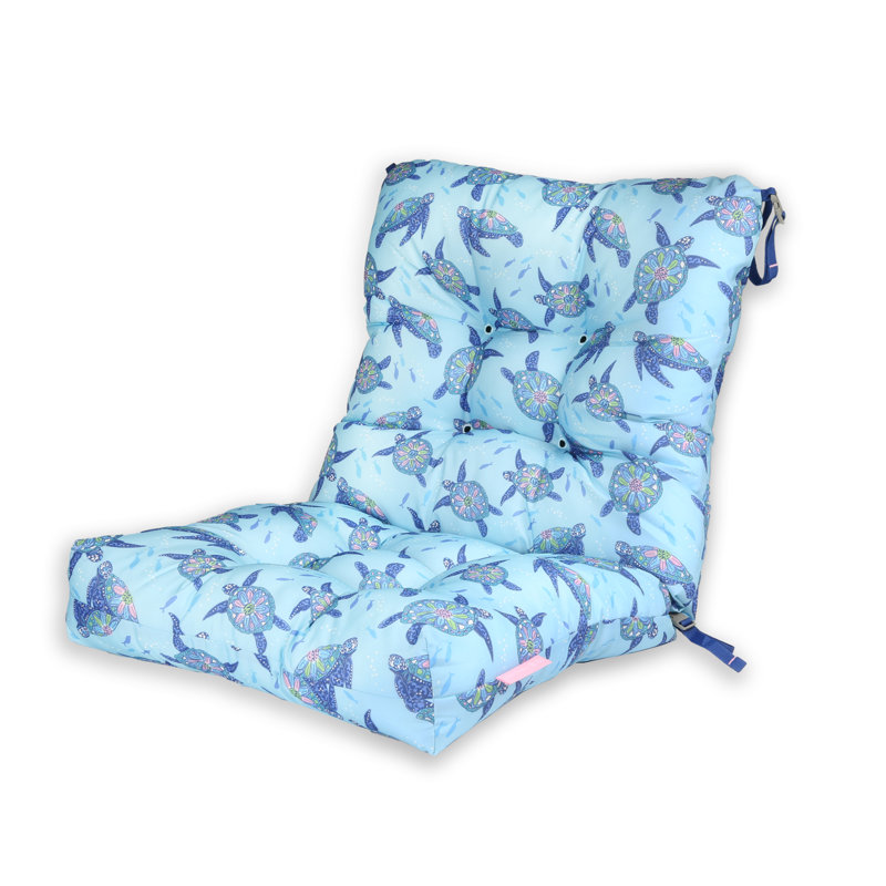 Vera Bradley Outdoor Seat/Back Cushion, Just Turtles