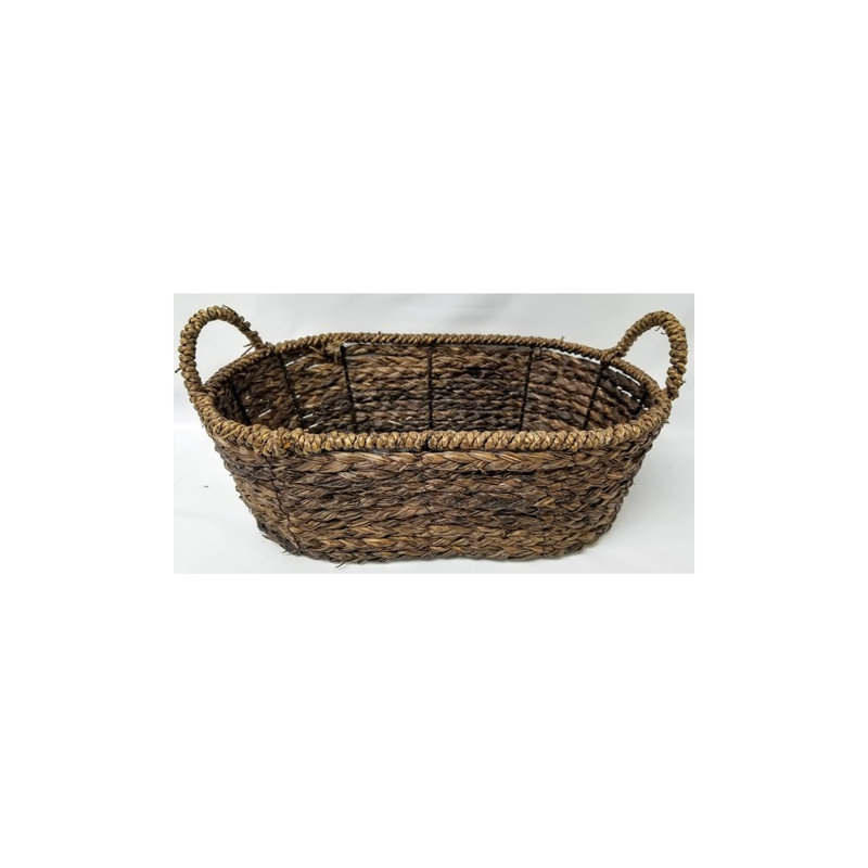 Gracie Oaks Seagrass Box, 4.75" H x 13.75" W x 8.5" D