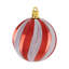 Boules de Noël rayées incassables et incassables - 2,25 po (58 mm) - 60 carats