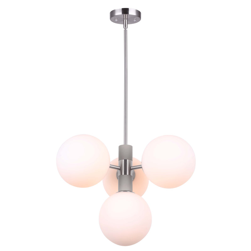 1 - Light Gray/Brushed Nickel Unique/Statement Pendant