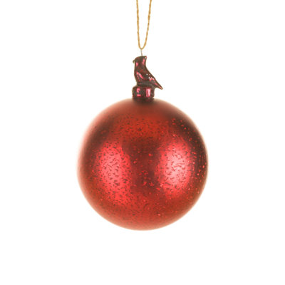 Red Glass Cardinal Bulb Ornament Pack of 2
