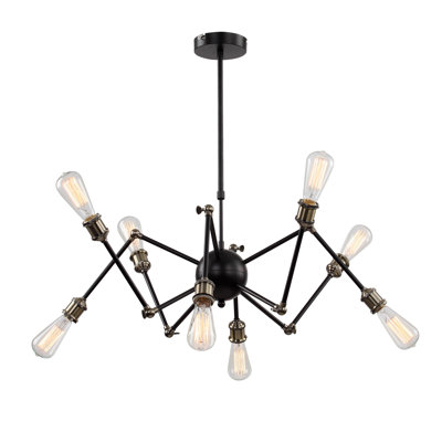 Lustre industriel à 8 lumières Spoutnik