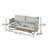 Lucca Outdoor Acacia Wood Rope Woven Loveseat&Table-1635533644