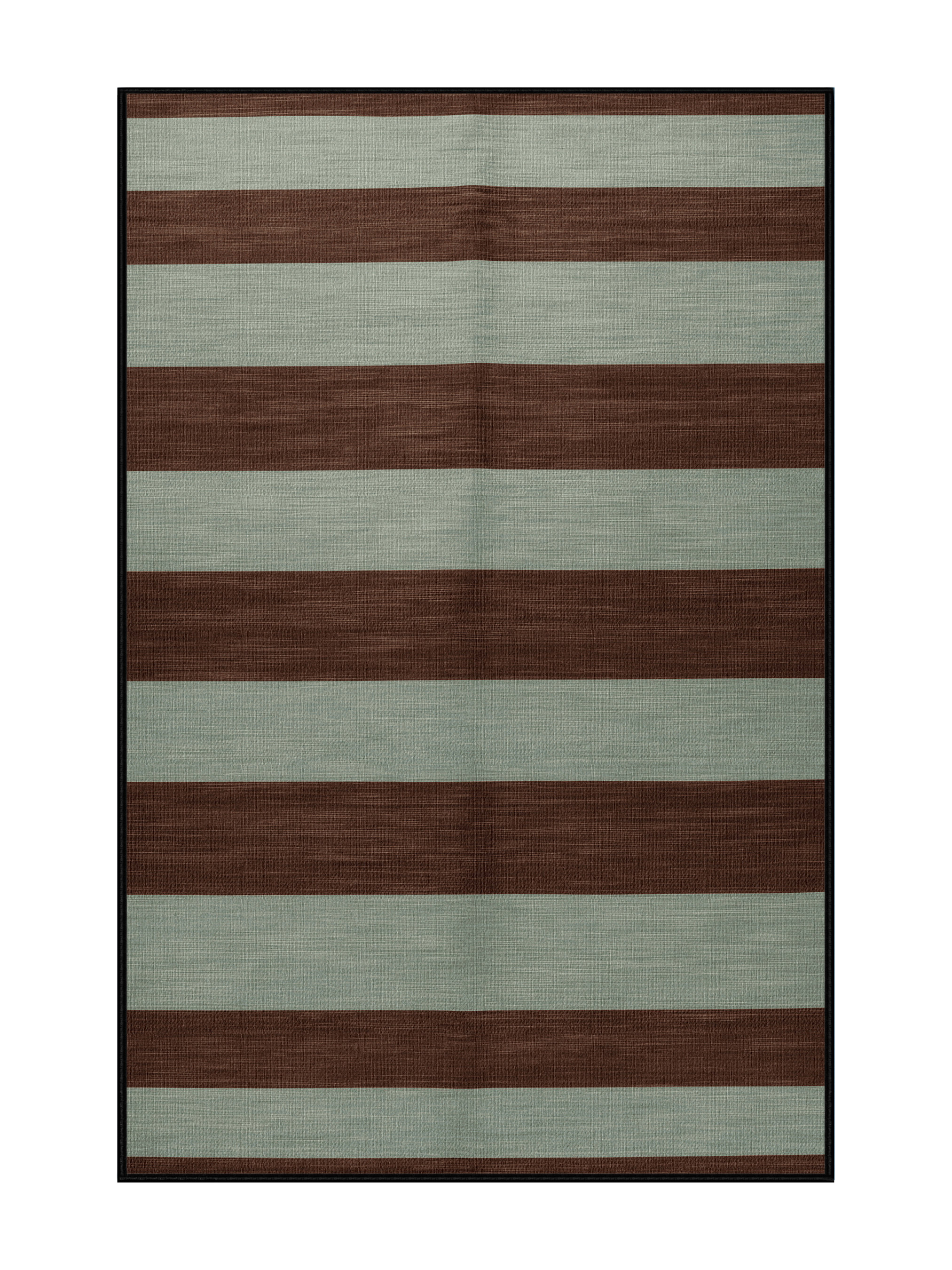 Rosecliff Heights Machine Washable Horizontal Stripes Brown Area Rug ...