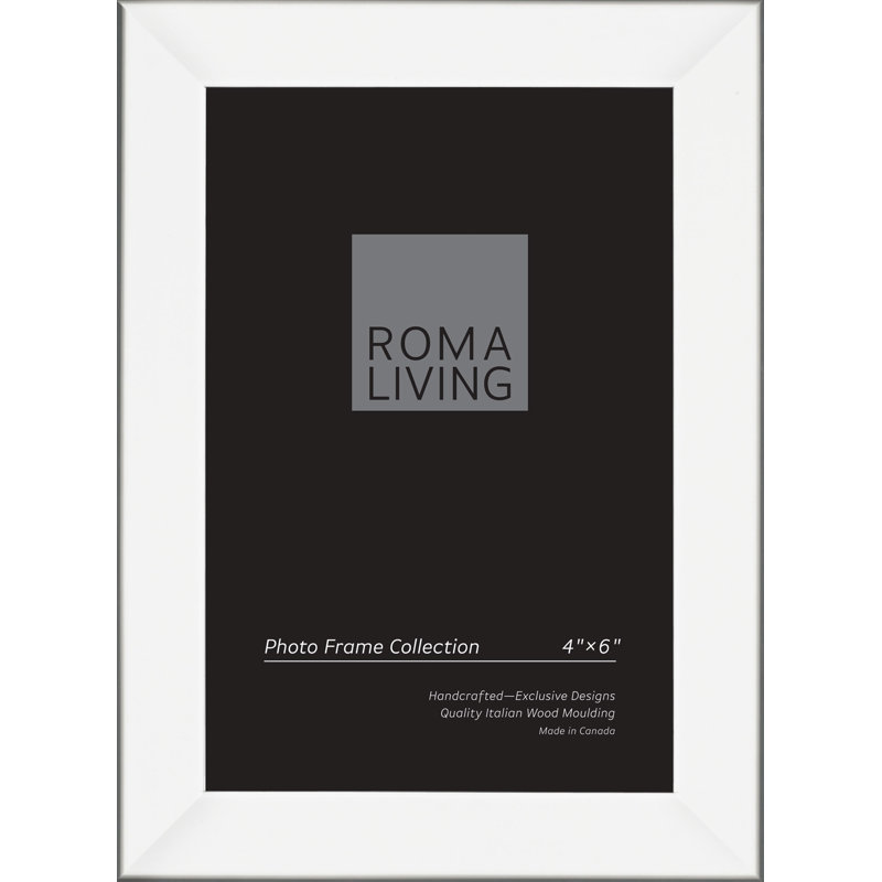 Ramino Wood Picture Frame, 8" x 10", Opaque White