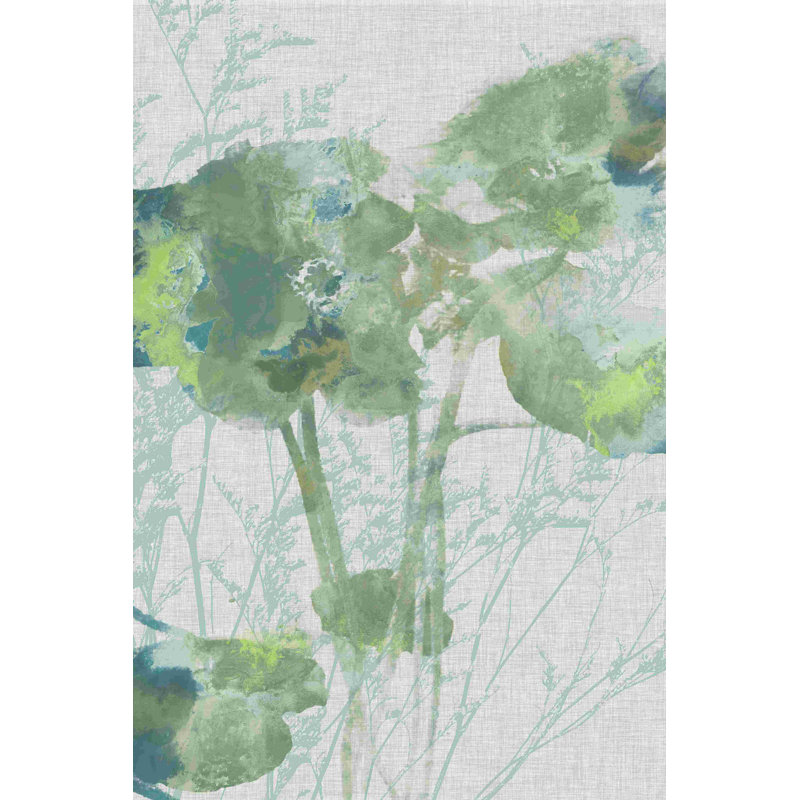 «Watercolor Flower Panel II» par Jennifer Goldberger, reproduction sur toile tendue, H 18 po x l 12 po