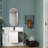 Glossy White Modern Bathroom Vanities With Ceramic Sink, Space-saving Design