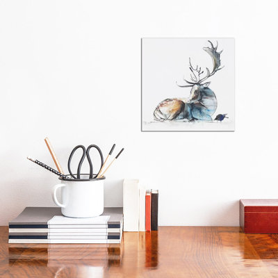 Buck And Bird, 2006 by Mark Adlington - Wrapped Canvas Painting