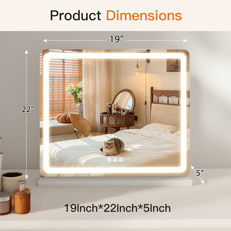 Miroir de salle de bain avec lumières