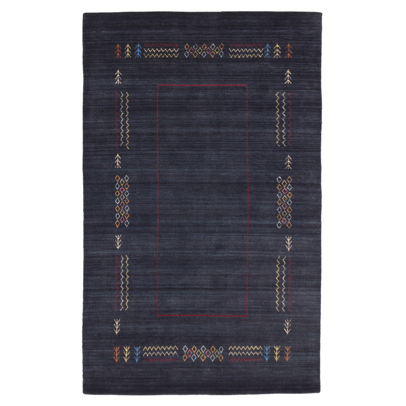 Tapis bleu marine Kashkuli Gabbeh 5 pi 0 po x 8 pi 0 po