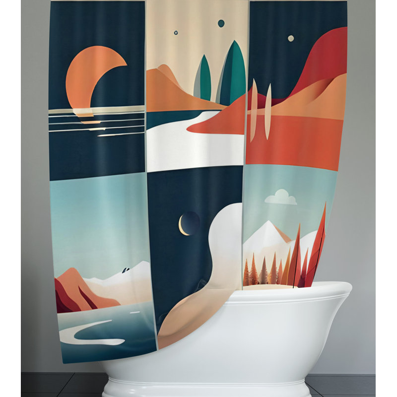 Ripton Patchwork Shower Curtain, 83" H x 70" W