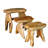 Tabouret de coiffeuse en bois massif Minnick