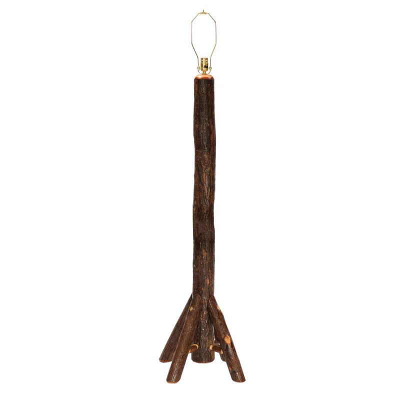 Fireside Lodge Hickory Log Floor Lamp without Lamp Shade - Natural
