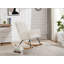 Chaise berçante rembourrée avec dossier haut Comfy