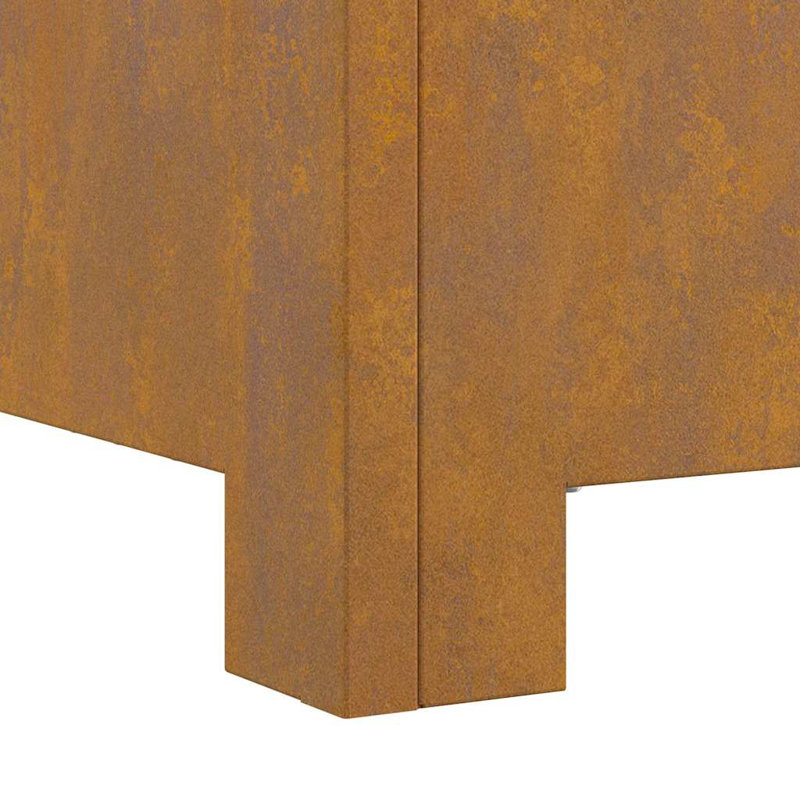 Outdoor Fire Pit, Brown, 30cm H x 60cm W x 60cm D