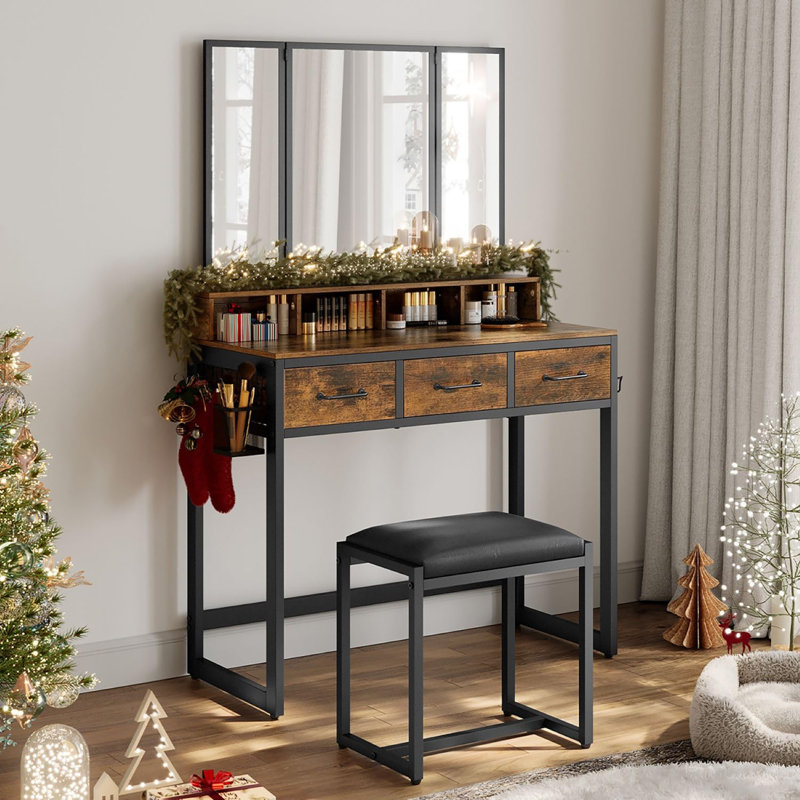 Dressing Table, Rustic Brown