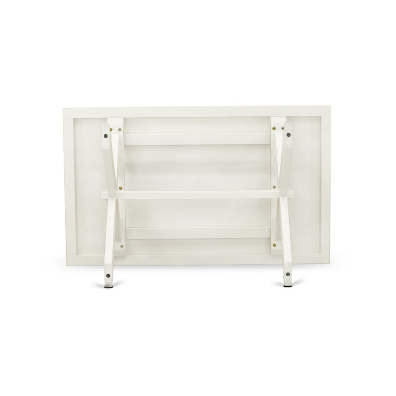 Ensemble de 5 pièces pour coin-repas pour 4 personnes comprenant une table de salle à manger rectangulaire avec pieds en X et 4 chaises Parsons en tissu noir, noir brossé