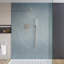 10 po Pomme de douche avec douchette à main et valve à pression équilibrée, nickel brossé