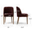Fauteuils d'appoint avec assise large de 52 cm (20,5 po), revêtement en chenille et pieds en bois massif-866029352