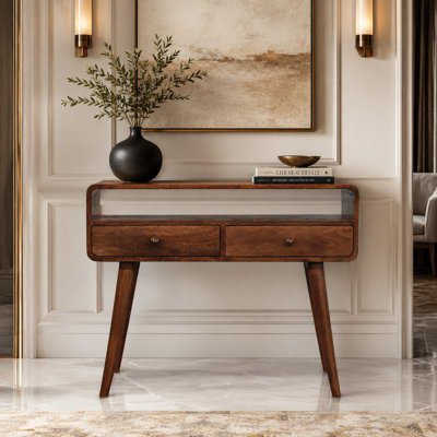 Console en bois massif 35,43 po Desolina