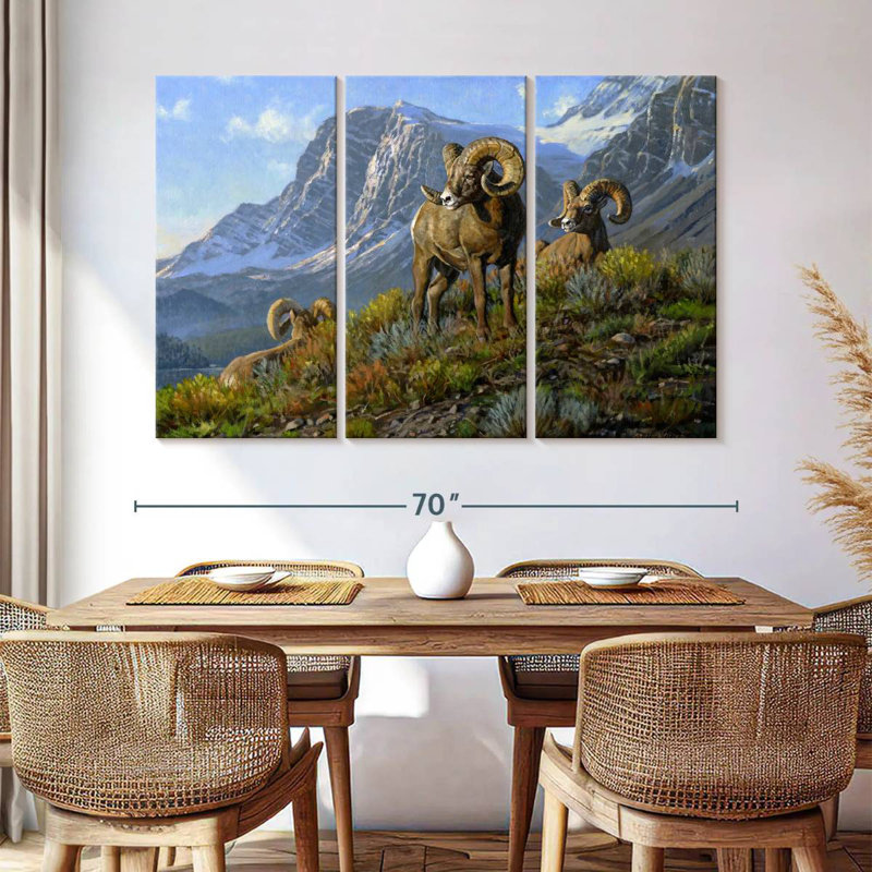 Rams, 42" H x 65" W
