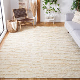 Natura Hand Woven Wool/Cotton Solid Color Rug in Ivory