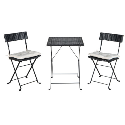2 - Person Patio Dining Set Rectangular Table with Cushions Included