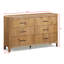 Mobilier de chambre à coucher en bois naturel avec commode à 6 tiroirs 1Pc