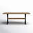 Keeling Solid Wood Top Metal Base Dining Table