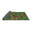 Tapis vert / rouge à motif floral Cajuste-1838056020
