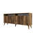 Modern Walnut Console Table, 70.9 x 30.7 x 13.8 inches | 100% Melamine Coated Particle Board, Thickness: 0.7 inches | Wall-Mountable, Plastic Legs (6.7 inches), Numerous Shelves | Scandinavian Design for Stylish Storage-449624816-449624812-449624820