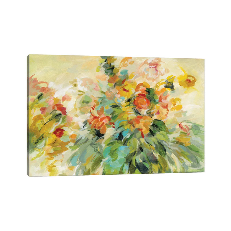 Festive Bouquet par Silvia Vassileva - impression d'art graphique, Toile tendue, Pas de tapis, H 18 po x l 26 po x P 1,5 po