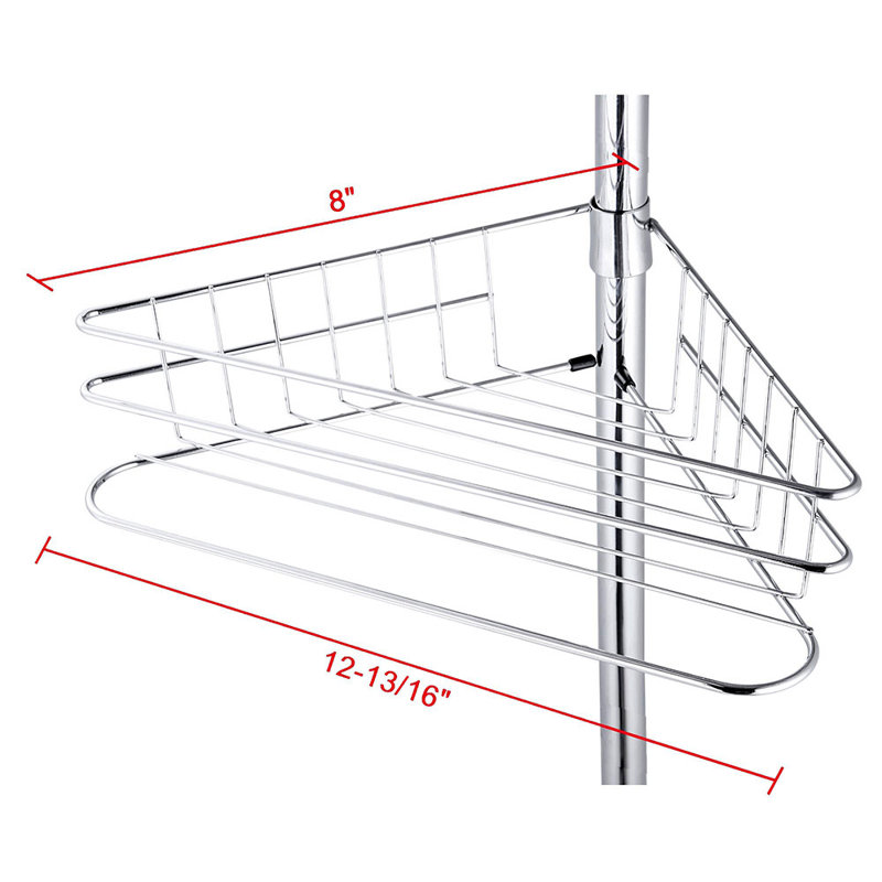 Tolley Metal Bathroom Shelves, Silver
