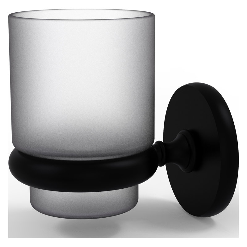 Porte-verre mural Gober, Noir mat