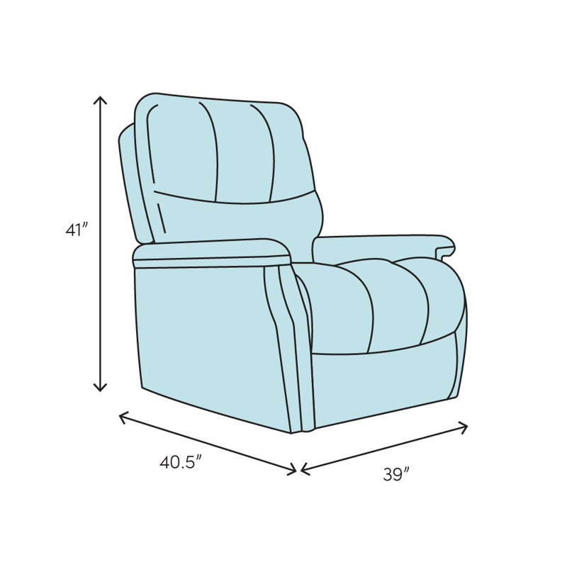 Fauteuil inclinable électrique 39 po avec port USB Aviezri, Brun Kahlua