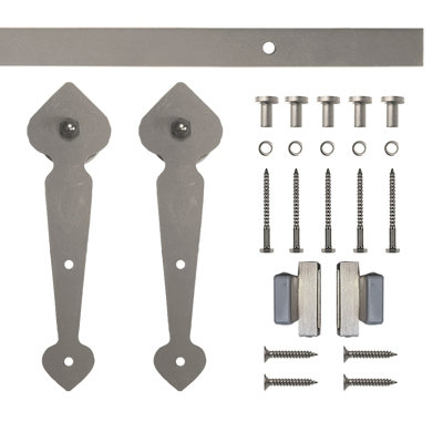 Spade Mini Sliding Barn Door Hardware Kit For Single Furniture Wood Doors